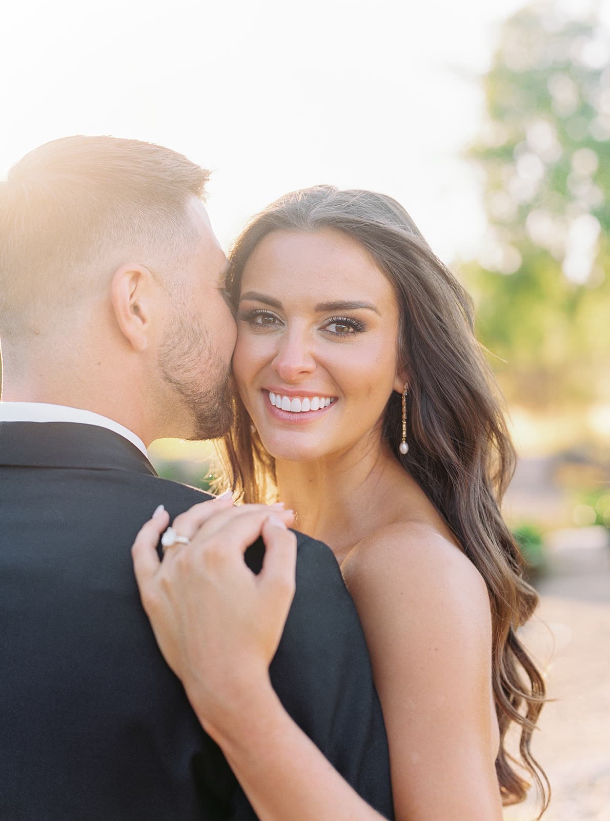 Bride's smile on her wedding day, Dr. Patrick Broome, Charlotte